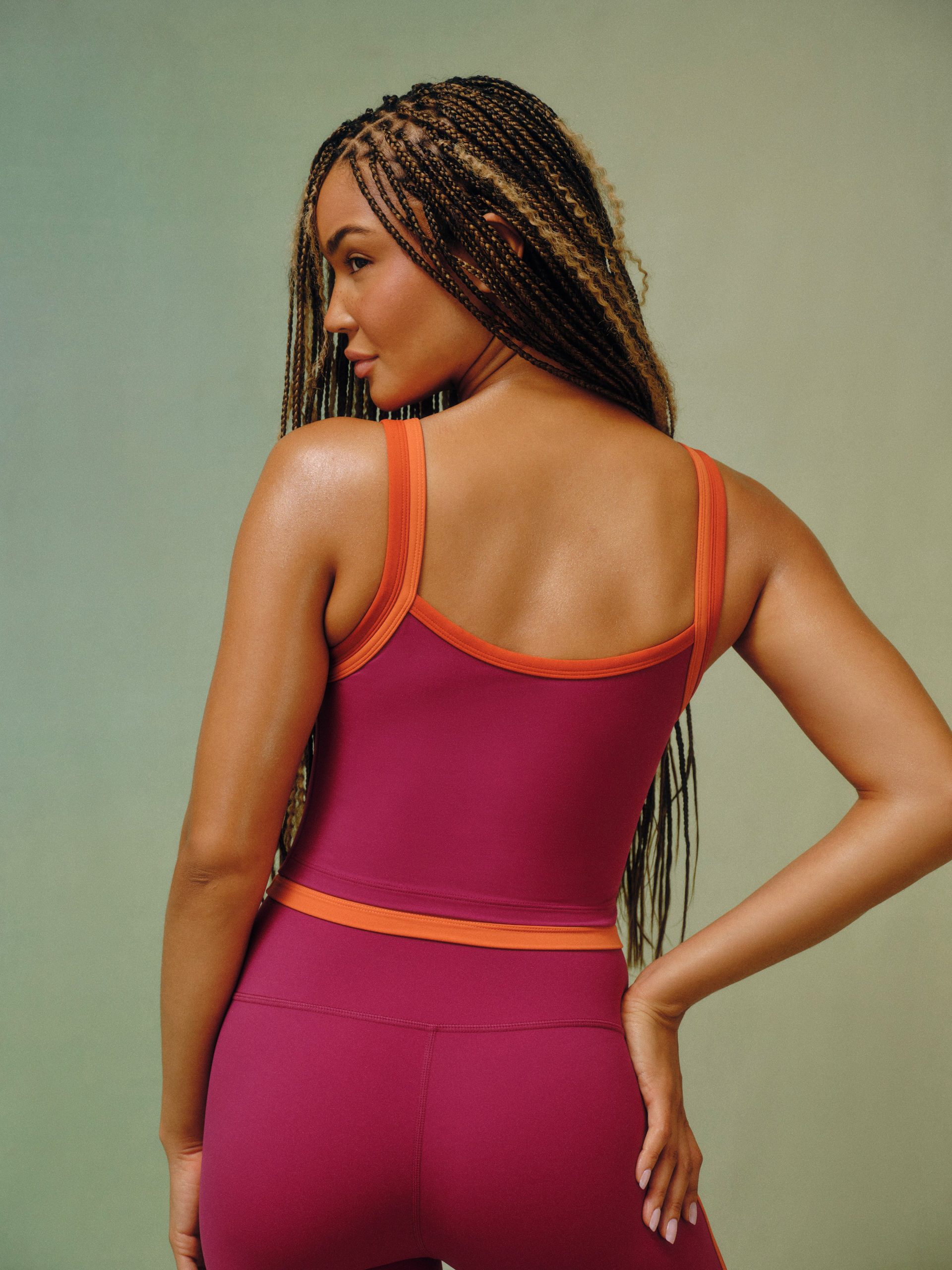 AERALINE? BREATHE CONTRAST DOUBLE STRAP TANK - HEATWAVE - Image 3