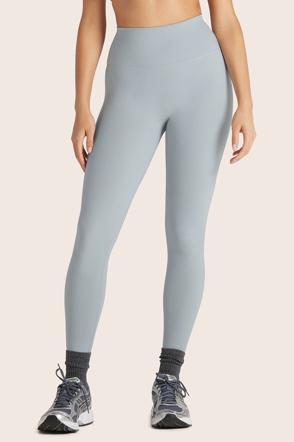 SPORTBODY? (BLOOPERS) SPORTY HIGH-RISE LEGGINGS - PLATINUM