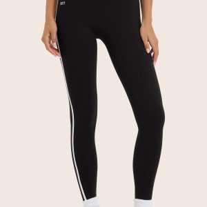 SPORTBODY? (BLOOPERS) SPORTY HIGH-RISE STRIPE LEGGINGS - ORCA