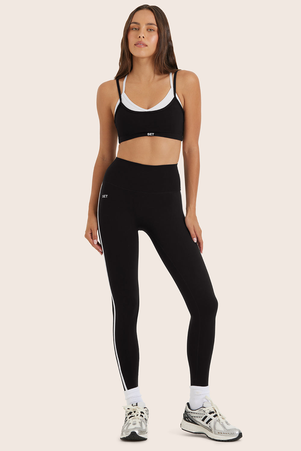 SPORTBODY? (BLOOPERS) SPORTY HIGH-RISE STRIPE LEGGINGS - ORCA - Image 3