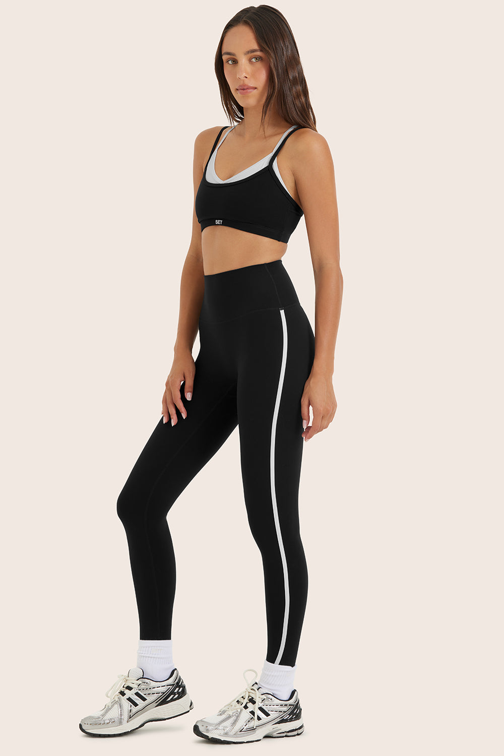 SPORTBODY? (BLOOPERS) SPORTY HIGH-RISE STRIPE LEGGINGS - ORCA - Image 2