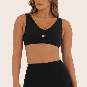 SPORTBODY? SPORTY DIP BRA - ONYX
