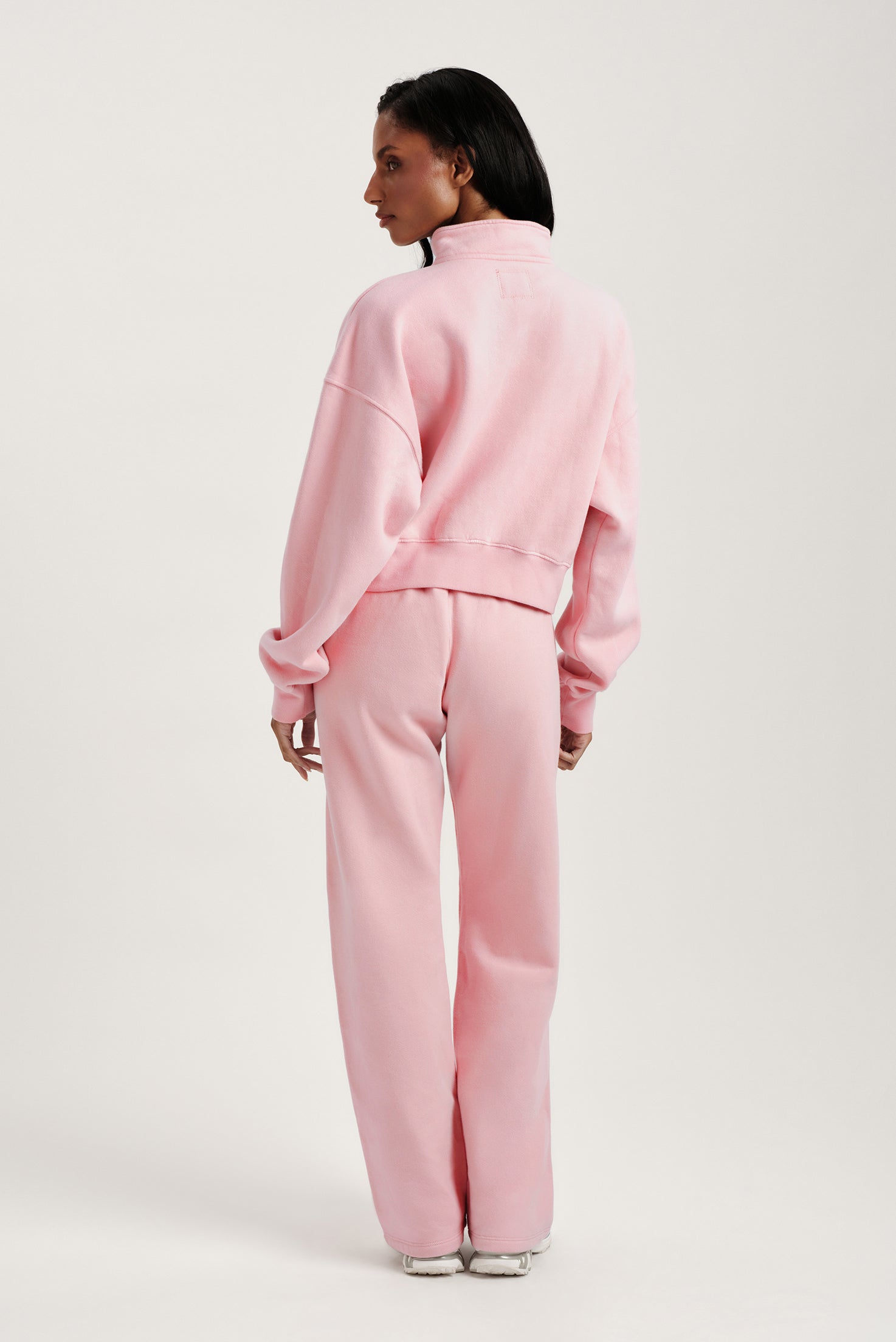 MIDWEIGHT SWEATS STAPLE SET FUNNEL ZIP - BLUSH - Image 4