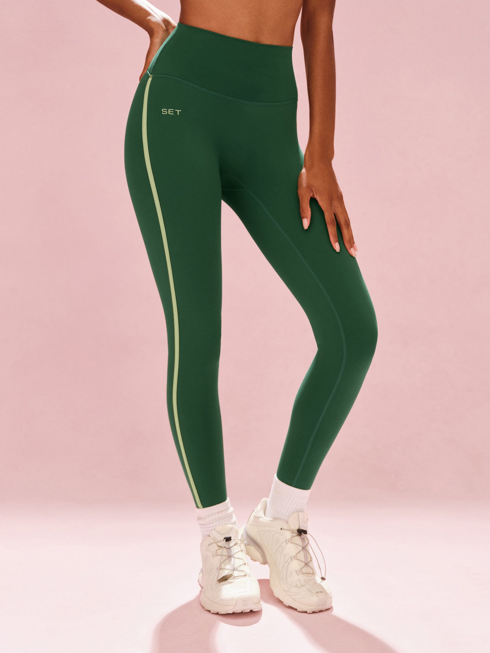 SPORTBODY? SPORTY STRIPE LEGGINGS - LAWN