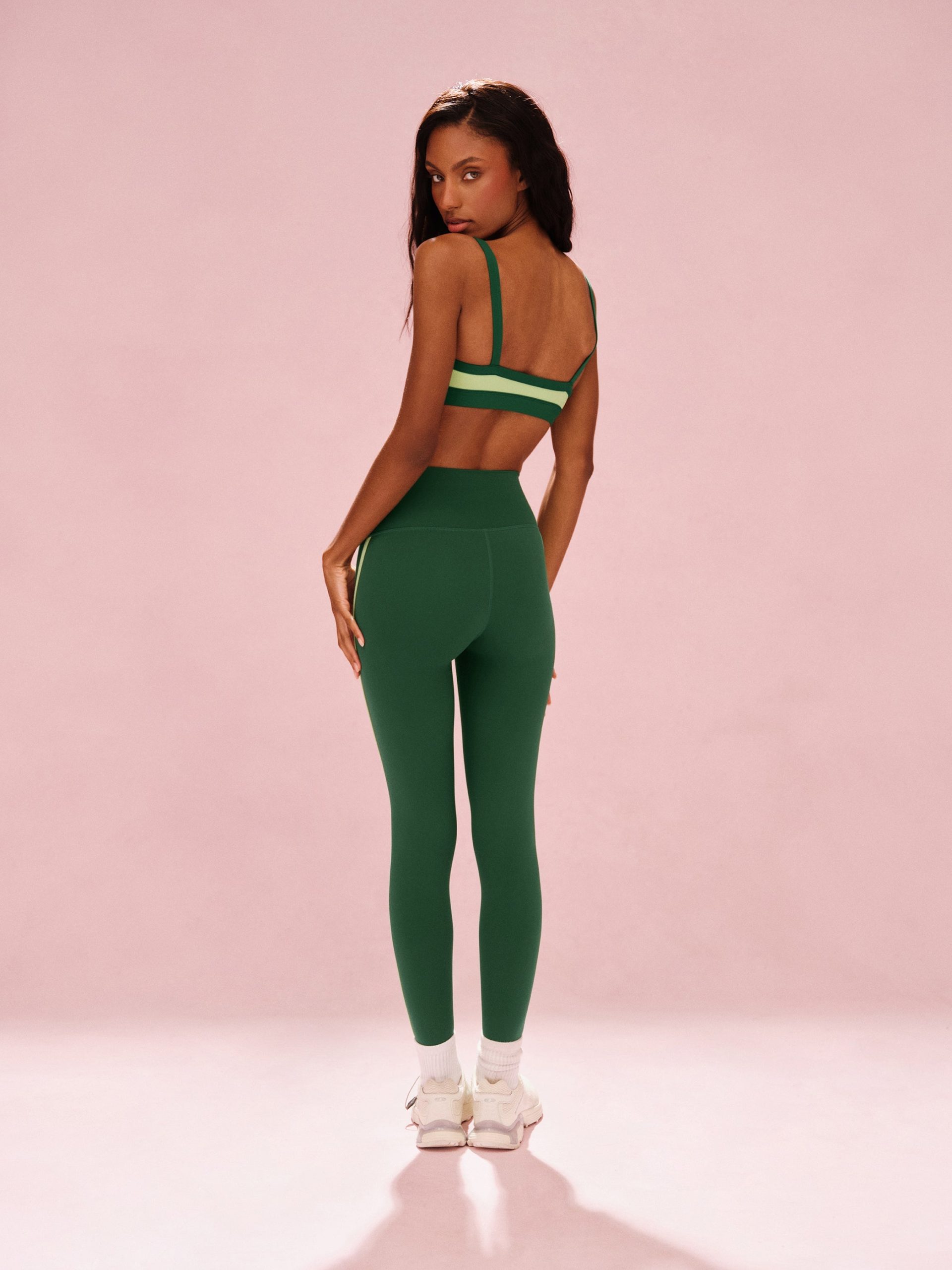 SPORTBODY? SPORTY STRIPE LEGGINGS - LAWN - Image 3