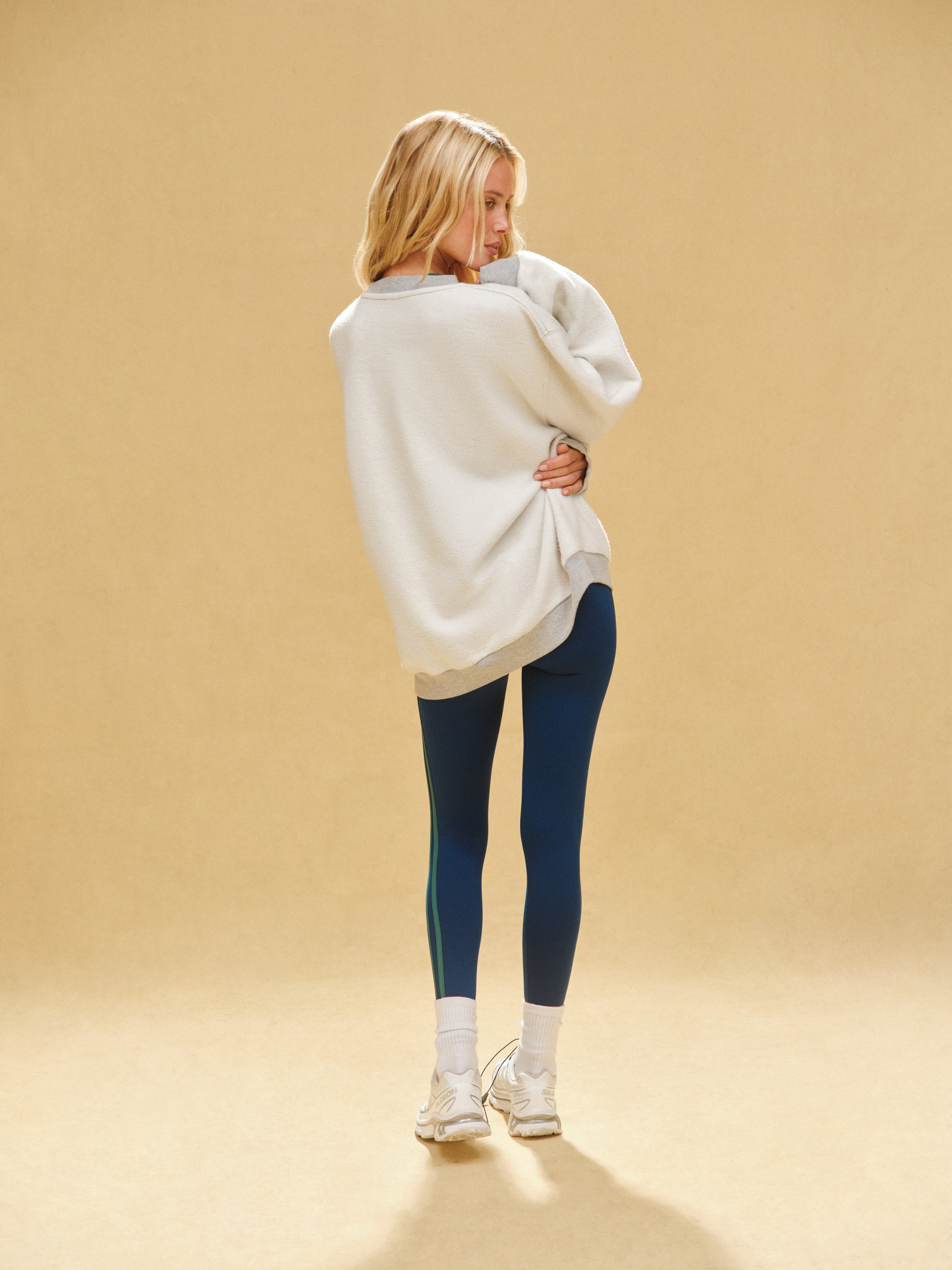 MIDWEIGHT SWEATS STAPLE SET REVERSE PALM CREWNECK - FOG HEATHER GREY - Image 3