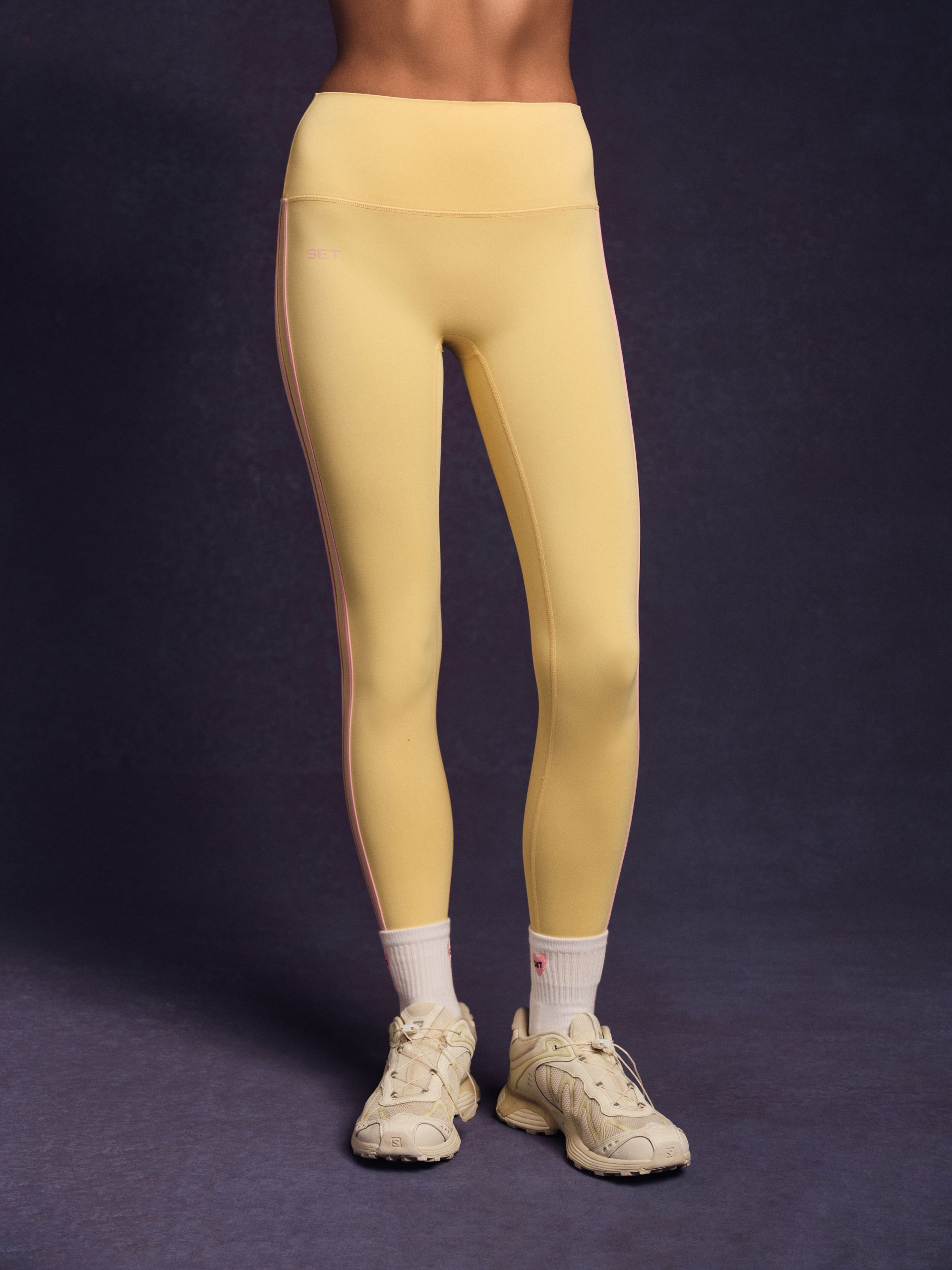 BREATHE 1.0 DUO STRIPE LEGGINGS - TAFFY - Image 4