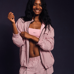 NYLON TRACK STRIPE LIFESTYLE ZIP UP - SWIRL