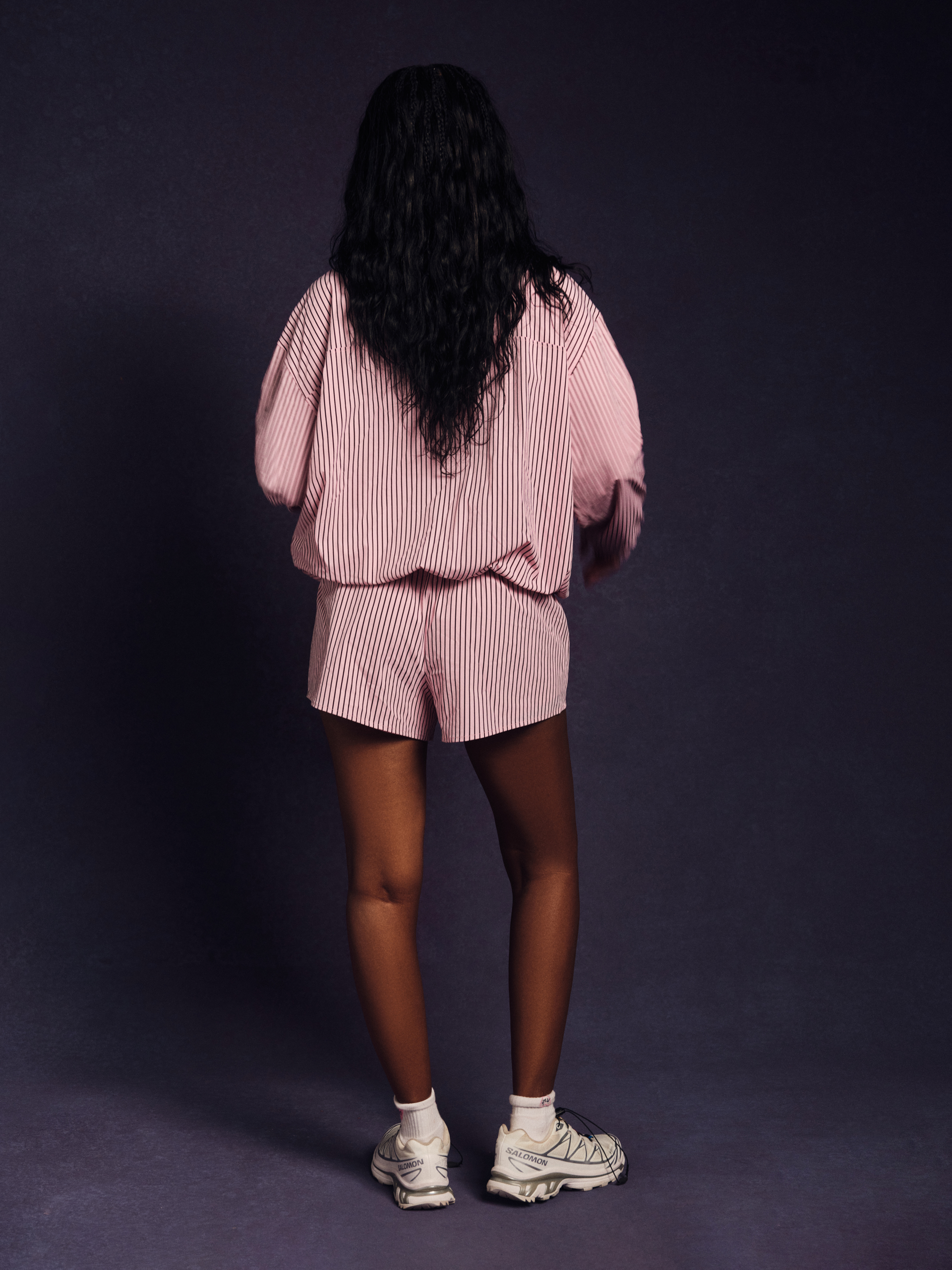NYLON TRACK STRIPE LIFESTYLE ZIP UP - SWIRL - Image 3