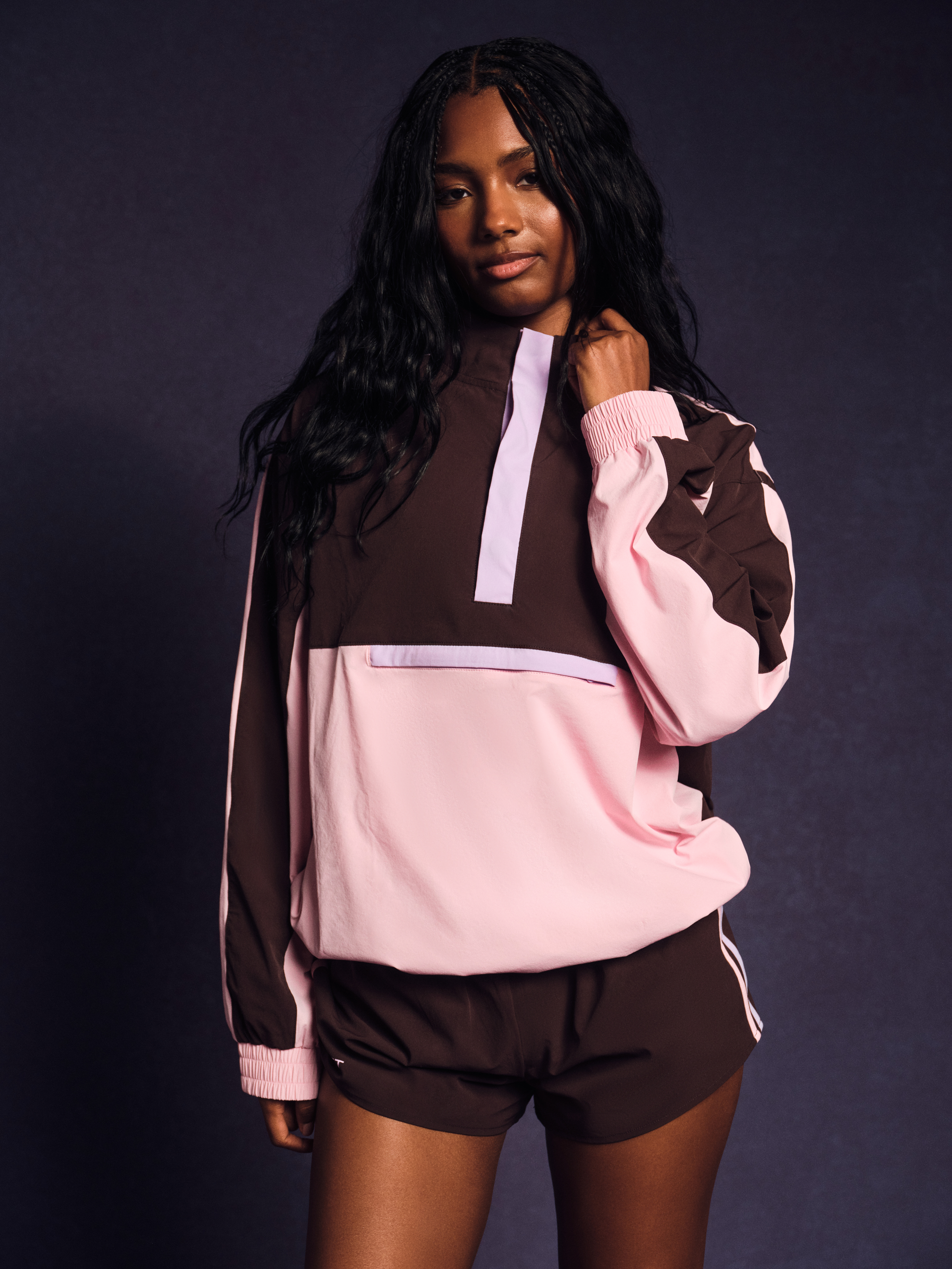 NYLON TRACK 90'S PULLOVER - SWIRL