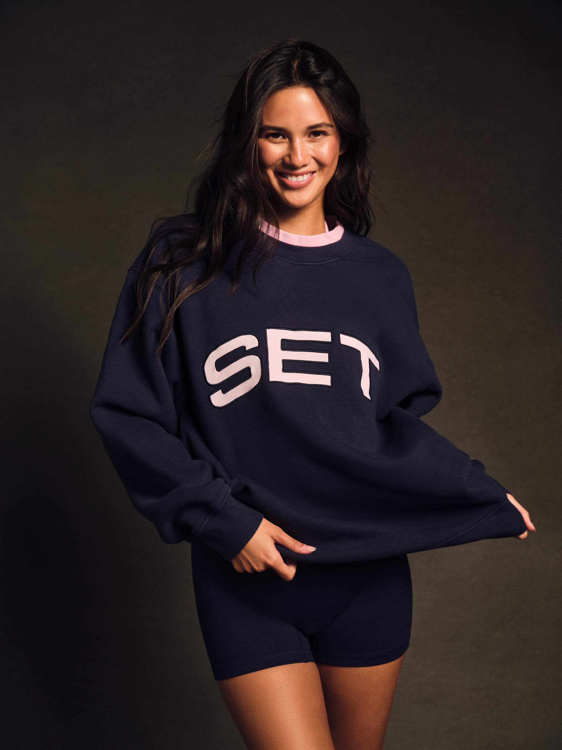 MIDWEIGHT SWEATS STAPLE SET LAYERED CREWNECK - CONFETTI