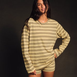 STRIPE JERSEY STRIPE OVERSIZED LONG SLEEVE - SPARKLER