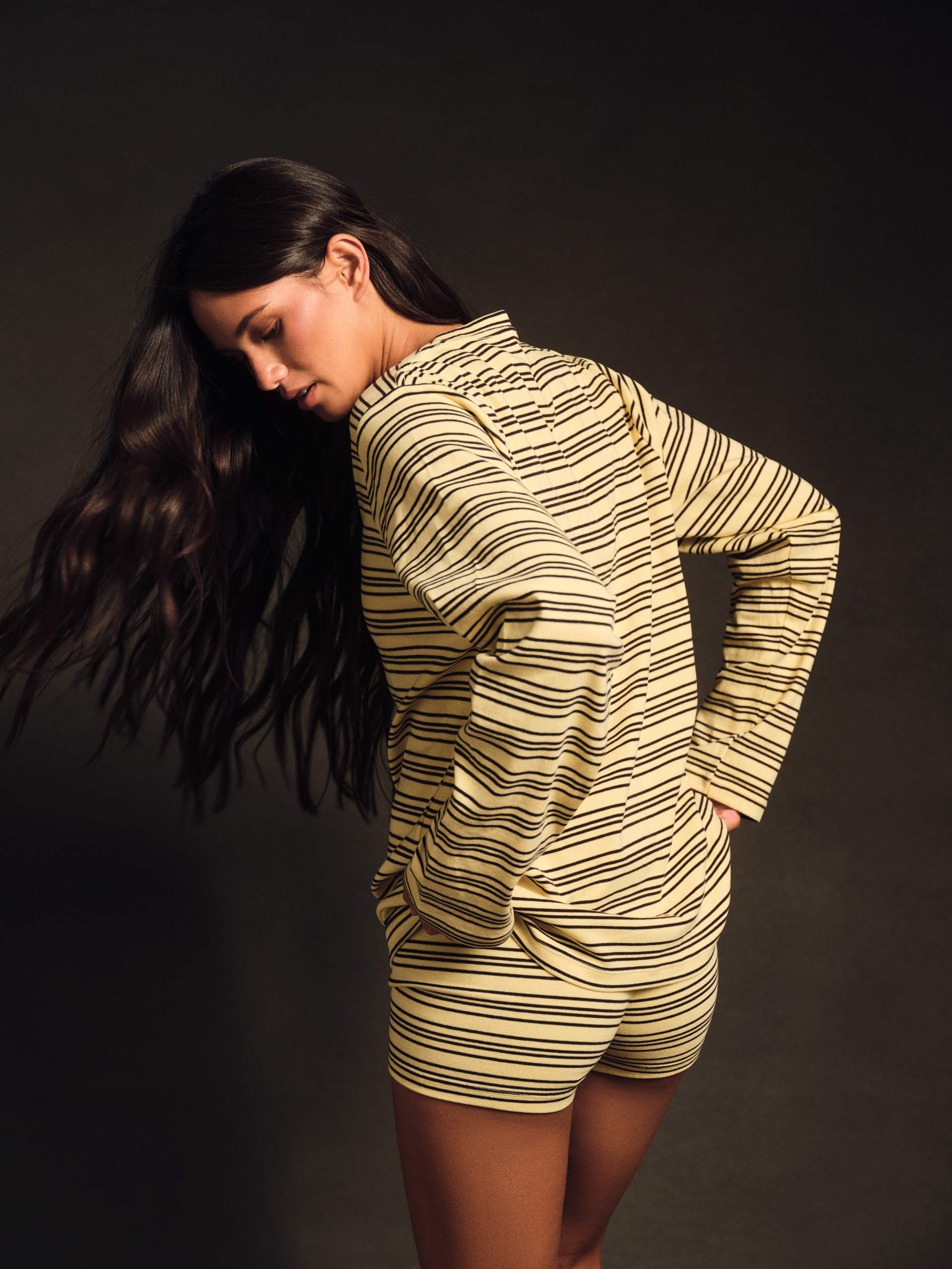 STRIPE JERSEY STRIPE OVERSIZED LONG SLEEVE - SPARKLER - Image 3