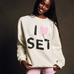 MIDWEIGHT SWEATS STAPLE I LOVE SET CREWNECK - ICING