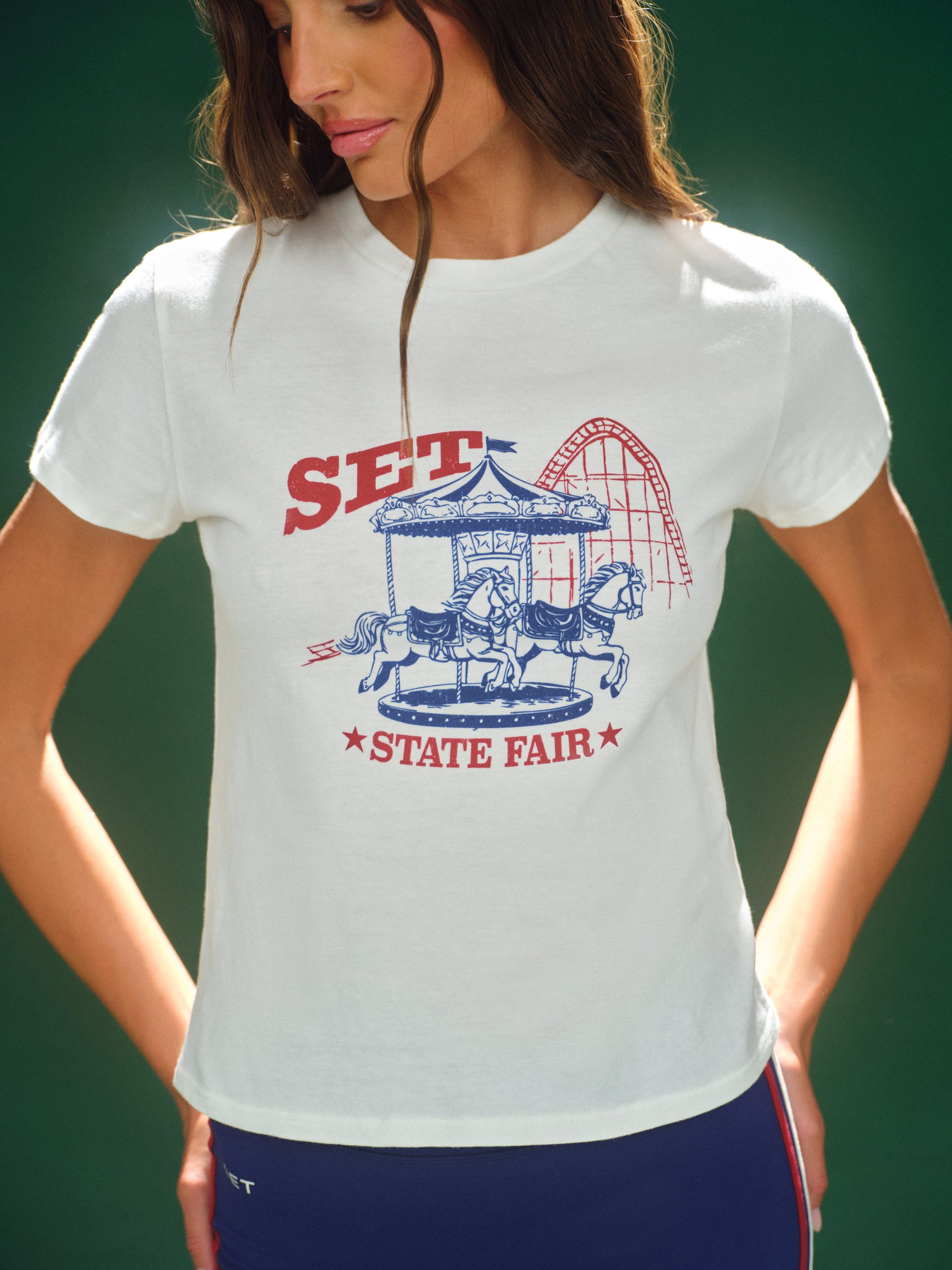 CLASSIC COTTON DAILY STAPLE CAROUSEL TEE - FIREWORK