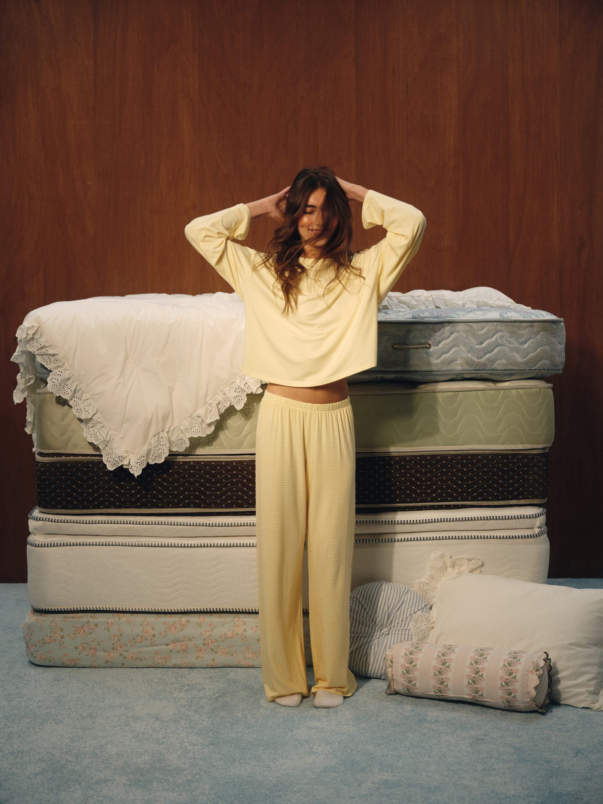 SLEEP JERSEY COMFORT STRIPE SLEEP PANTS - TAFFY - Image 2