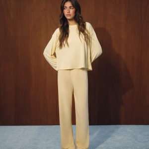 SLEEP JERSEY COMFORT STRIPE SLEEP PANTS - TAFFY