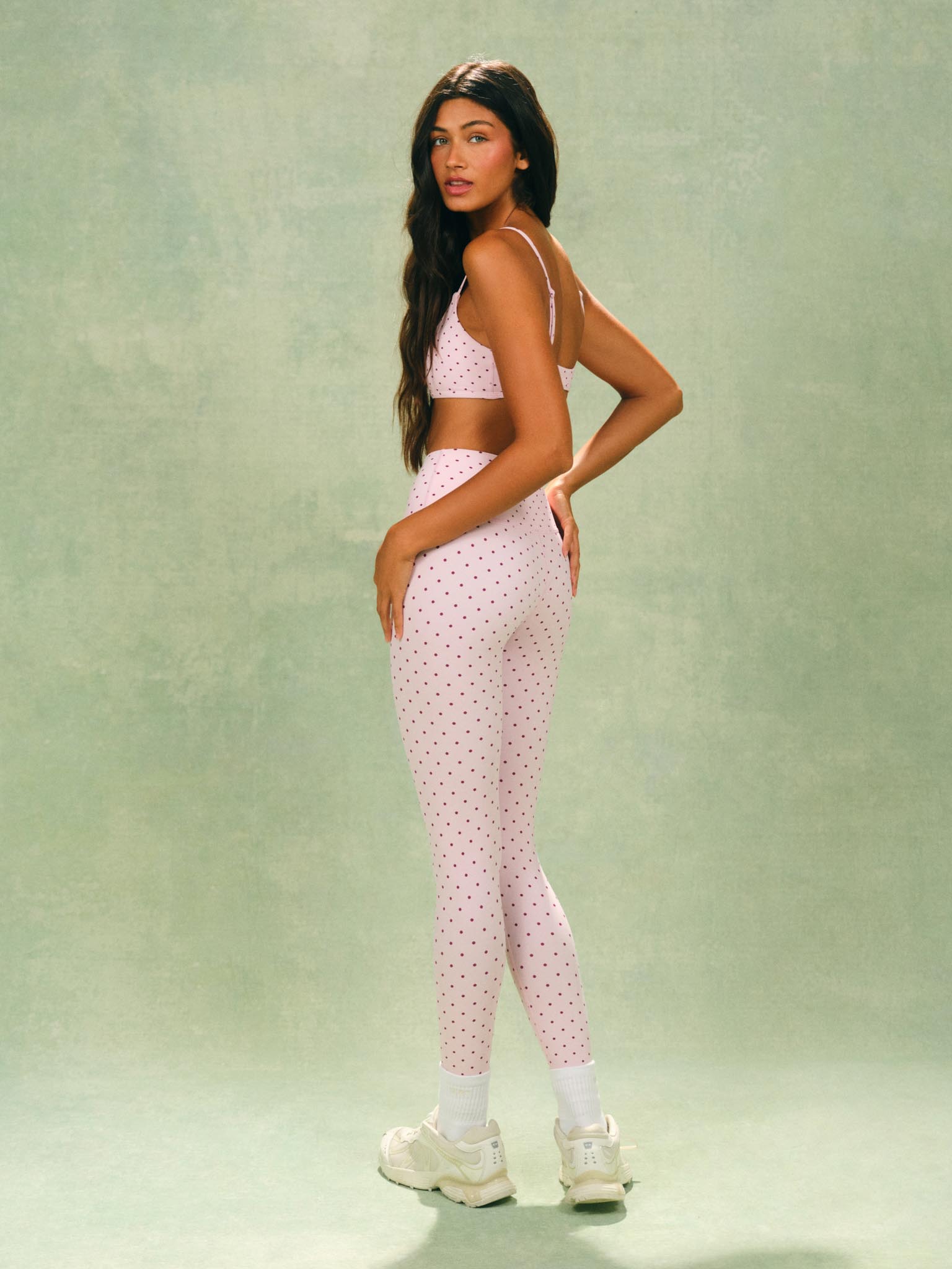 AERALINE? BREATHE POLKA DOT HIGH-RISE LEGGINGS - SPECKLE - Image 3