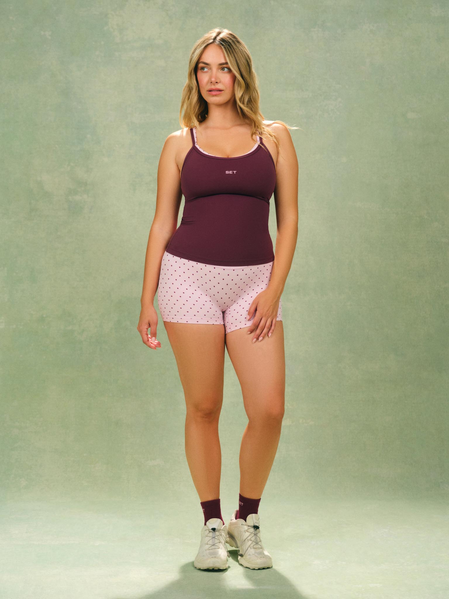 AERALINE? BREATHE POLKA DOT SHORTS - SPECKLE - Image 2