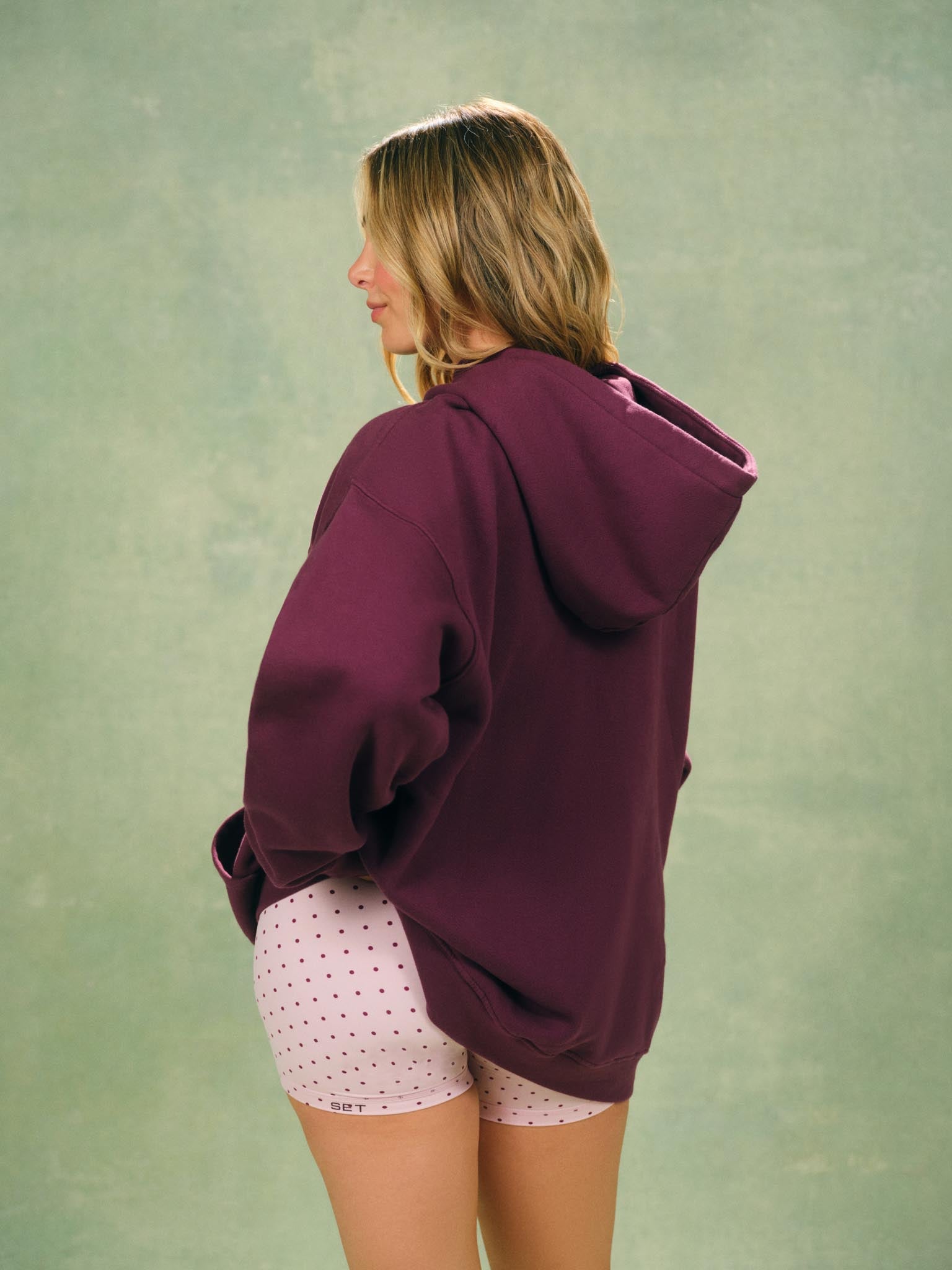 MIDWEIGHT SWEATS STAPLE POLKA DOT SET HOODIE - SPECKLE - Image 3