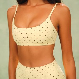 AERALINE? BREATHE POLKA DOT BASE BRA - FRECKLE