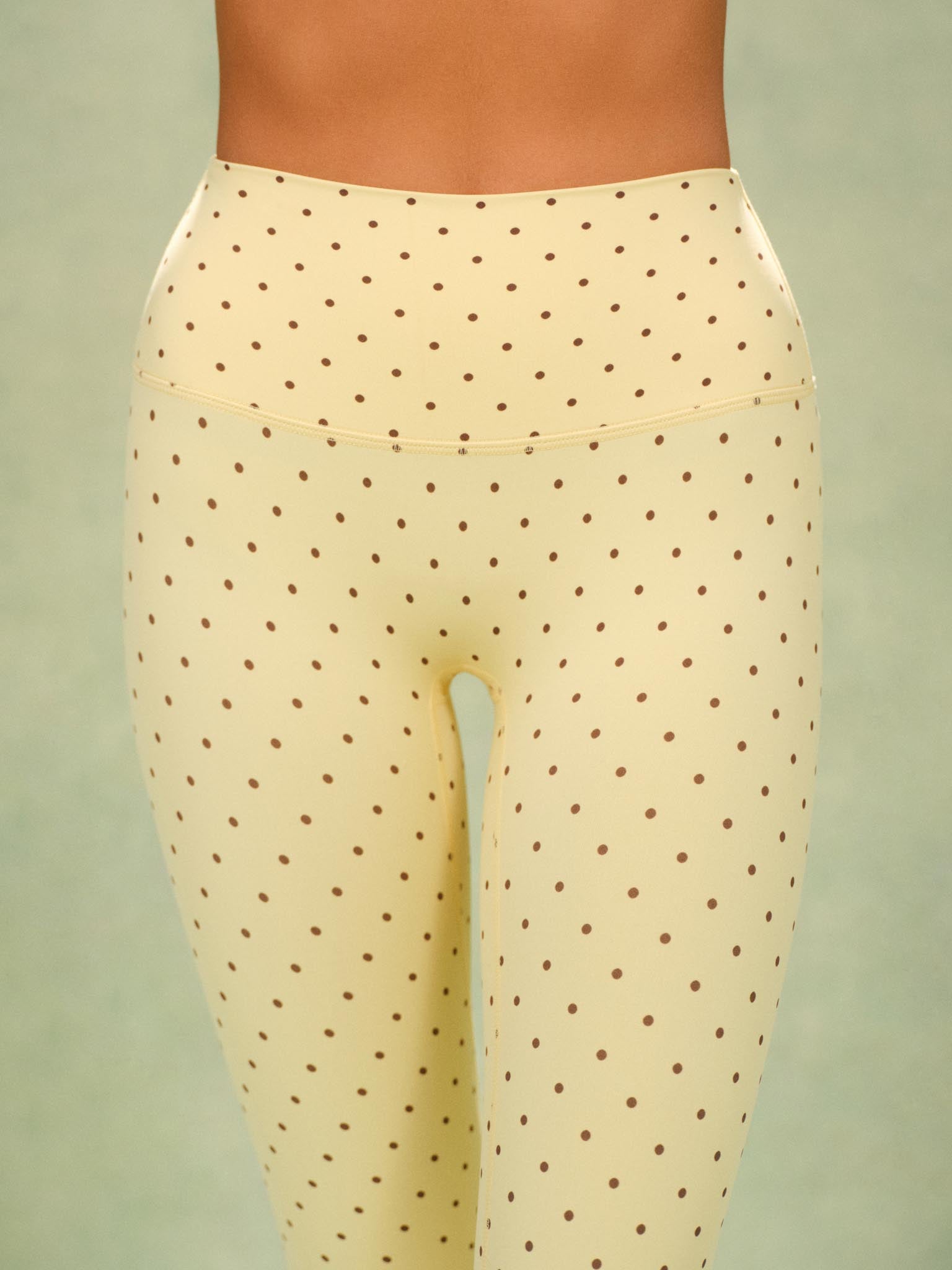 AERALINE? BREATHE POLKA DOT HIGH-RISE LEGGINGS - FRECKLE - Image 4