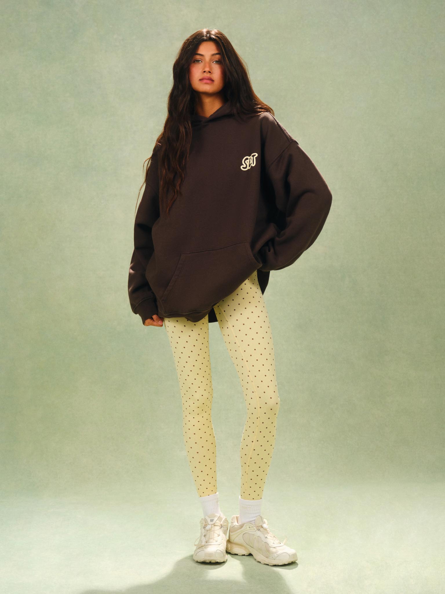 MIDWEIGHT SWEATS STAPLE POLKA DOT SET HOODIE - FRECKLE - Image 4