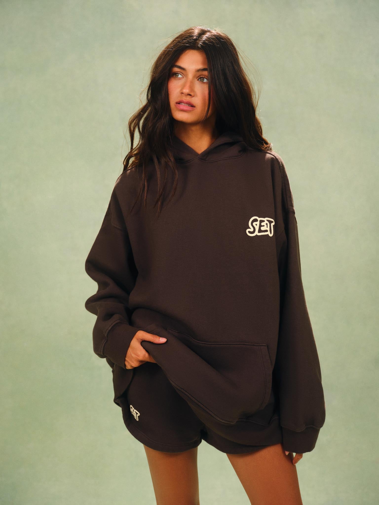 MIDWEIGHT SWEATS STAPLE POLKA DOT SET HOODIE - FRECKLE