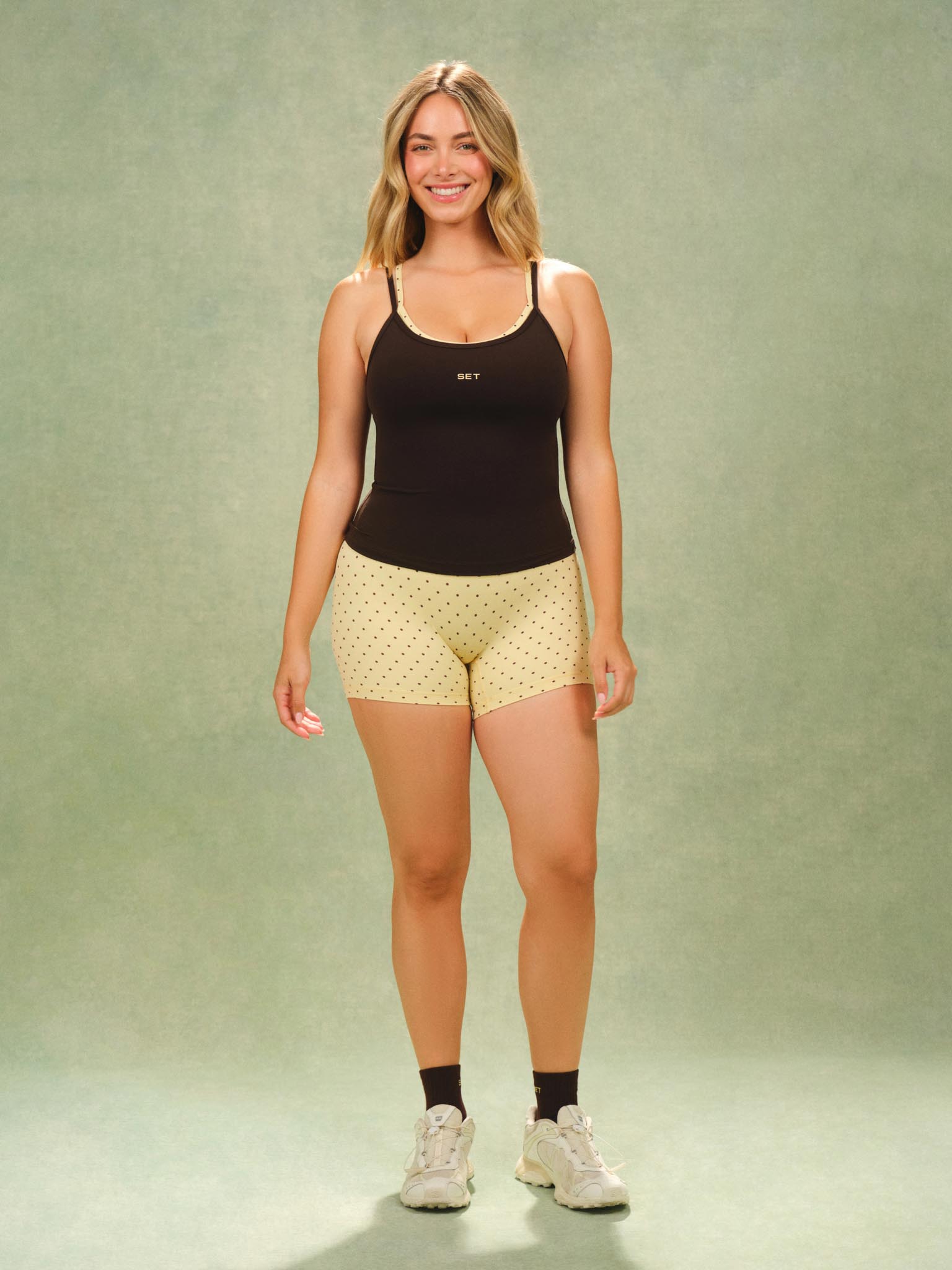 AERALINE? BREATHE POLKA DOT SHORTS - FRECKLE - Image 2