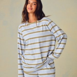 CLASSIC COTTON DAILY STRIPE LONG SLEEVE - PALMETTO