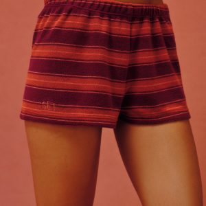 TOWEL TERRY TERRY STRIPE SHORTS - HEATWAVE