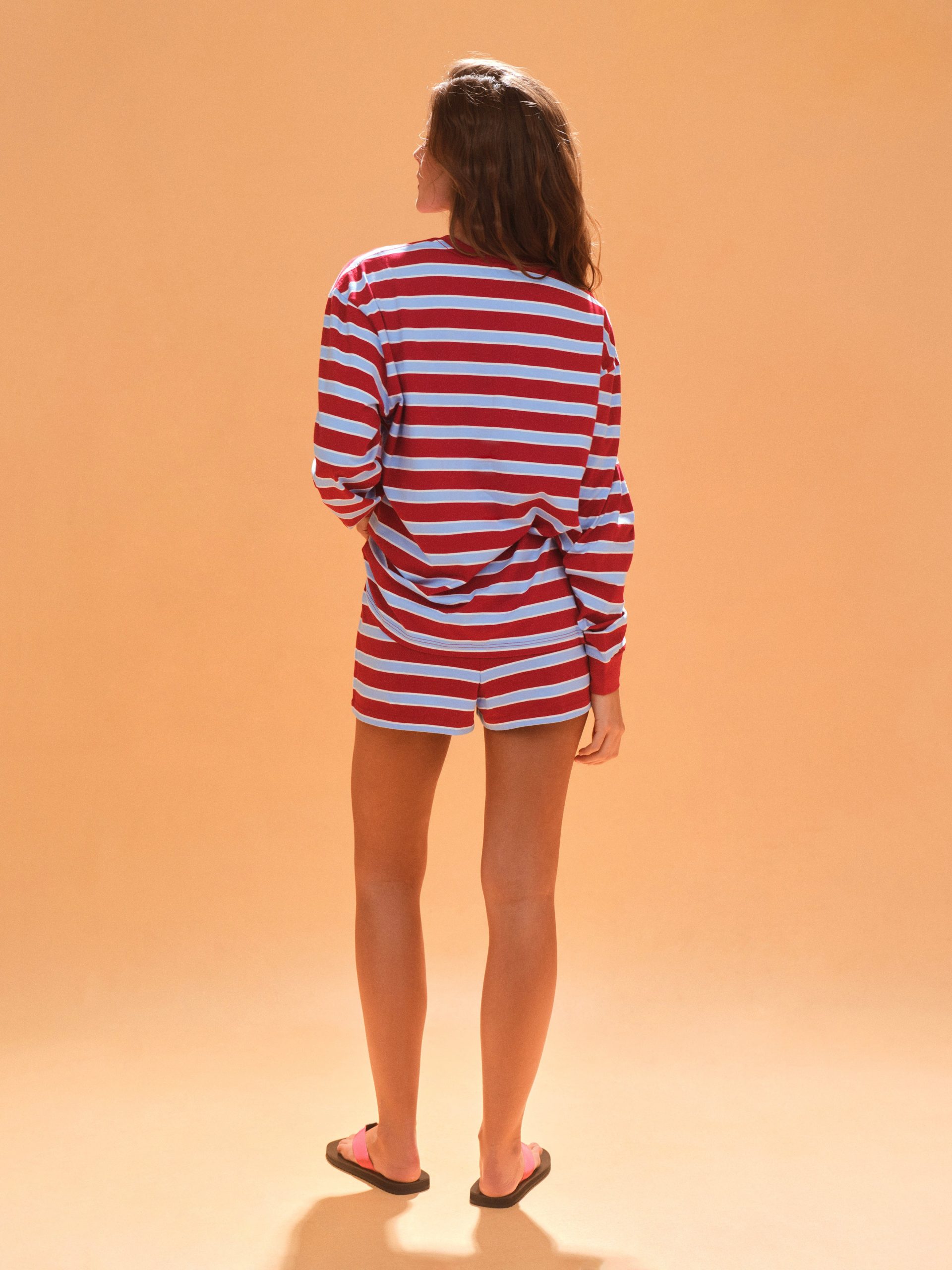HEAVY COTTON EASY STRIPE SHORTS - VESPA - Image 3