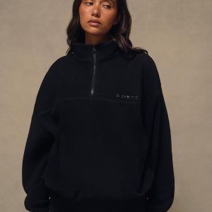 MICROFLEECE HALF ZIP - ONYX