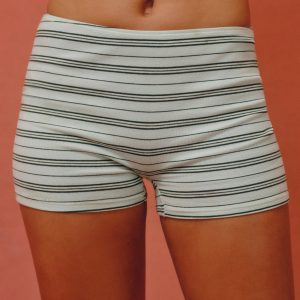 STRIPE JERSEY STRIPE SHORTS - SEAGLASS