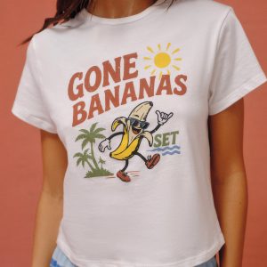 CLASSIC COTTON DAILY GONE BANANAS TEE - SOLEIL