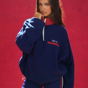 MICROFLEECE/NYLON DUET VINTAGE PULLOVER - FIREWORK