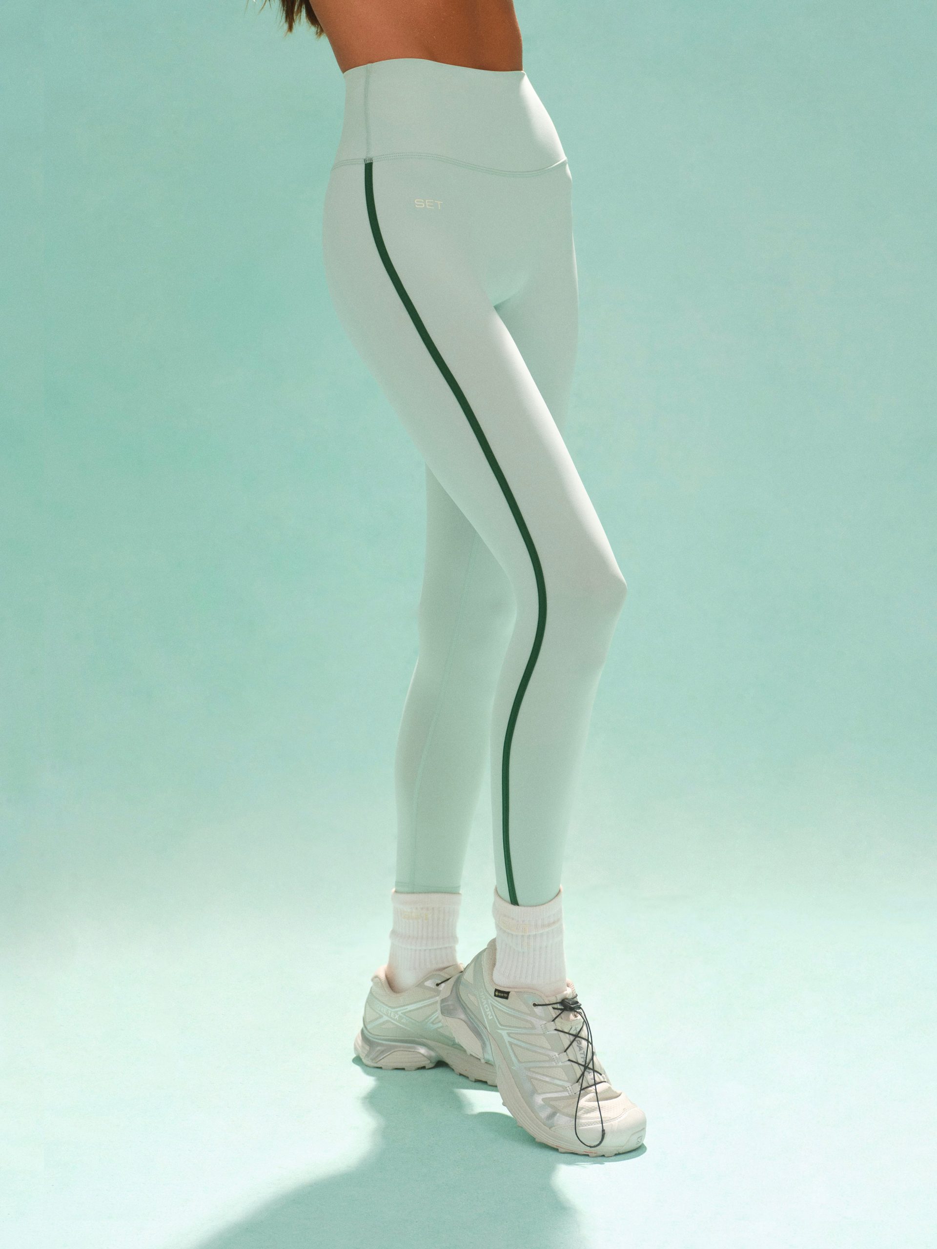 AERALINE??BREATHE STRIPE LEGGINGS - IBIZA - Image 2