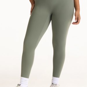 SPORTBODY? SPORTY HIGH-RISE LEGGINGS - KELP