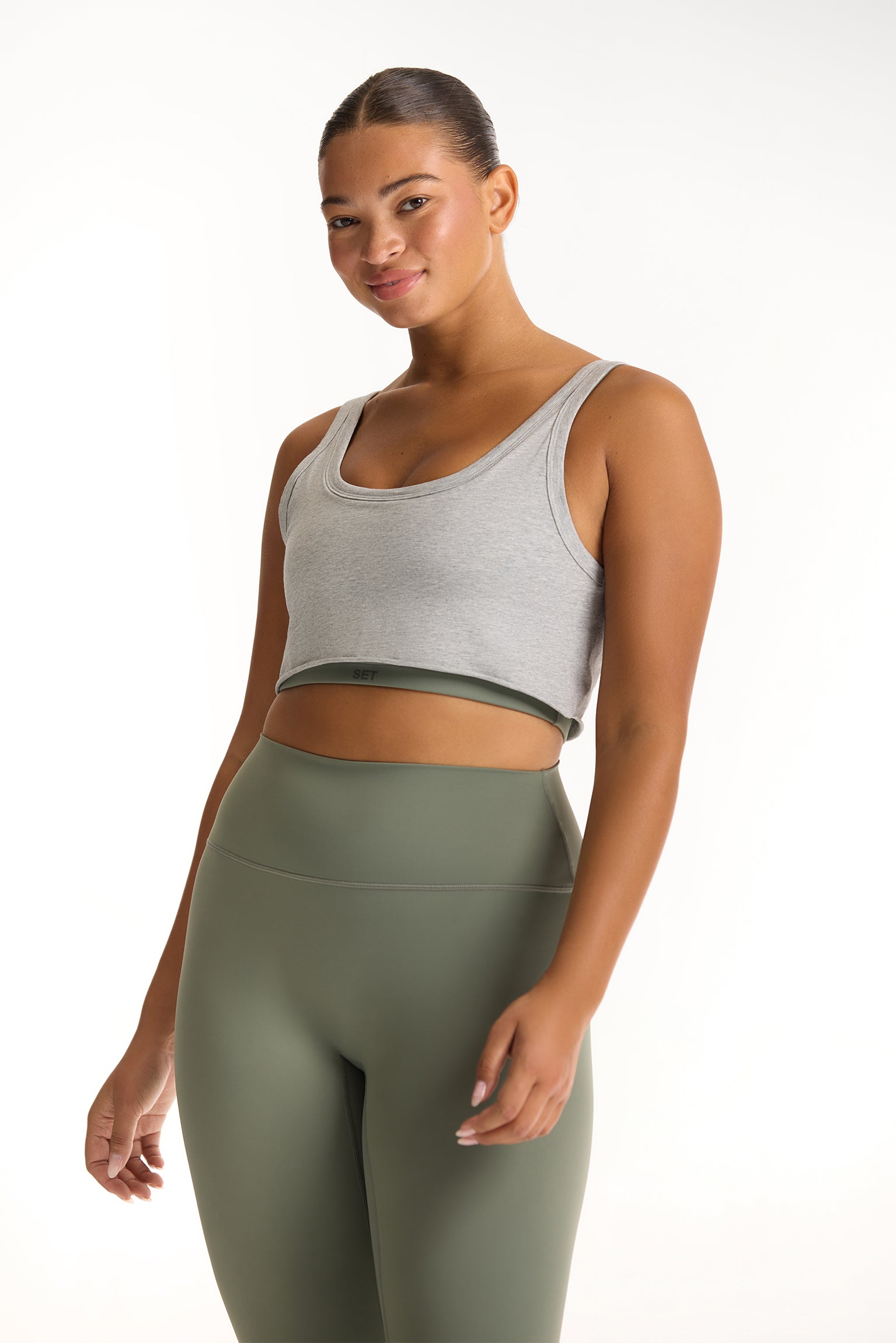 SPORTBODY? SPORTY ROSTER BRA - KELP