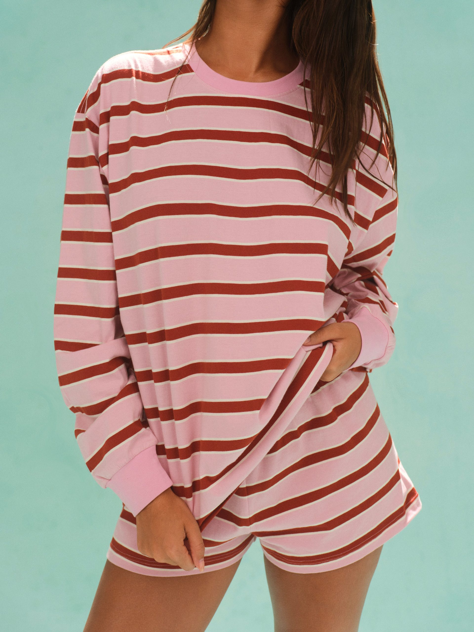 CLASSIC COTTON DAILY STRIPE CUFFED LONG SLEEVE - SAINT-TROPEZ - Image 2