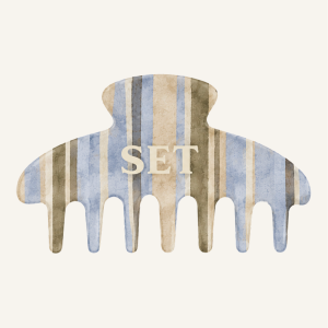 SET STRIPE CLAW CLIP - PALMETTO