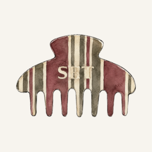 SET STRIPE CLAW CLIP - SWEET TEA